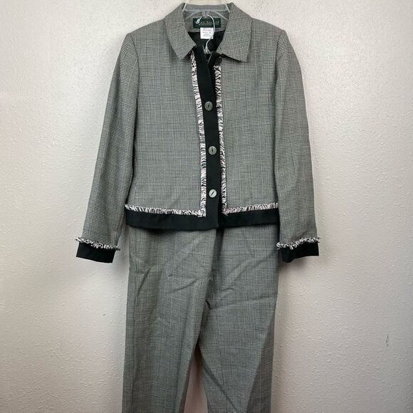 Harve Benard Two Piece Matching Wool Dress Jacket and Pants Size 10 EUC - Picture 1 of 9